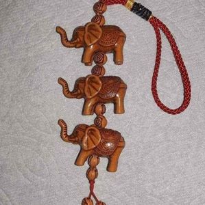 Lucky Elephant Hanging on red string